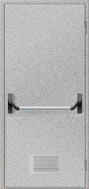 Двери противопожарные с вентиляционной решеткой ДМП ЕІ60-1-2100х900 "антипаника", ЕвроСтандарт фото 1