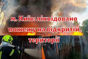 м. Київ: ліквідовано пожежу на відкритій території