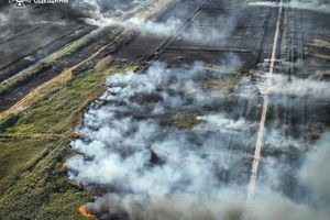 Одеса: рятувальники ліквідували масштабну пожежу очерету ⛑️ фото