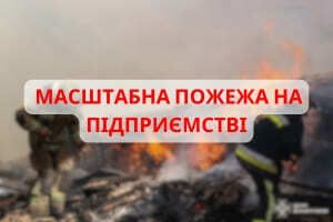 На Вінниччині рятувальники ліквідували масштабну пожежу на підприємстві