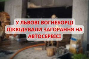 Во Львове пожарные ликвидировали возгорание на автосервисе