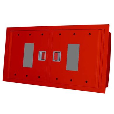 Шкаф пожарный ШП 120/60 В Красный (встроенный, без задней стенки, 1200х600х250мм) фото 1