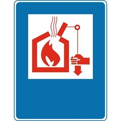 Знак Органы управления систем дымо- теплоудаления 150х150 с-к пленка фото 1