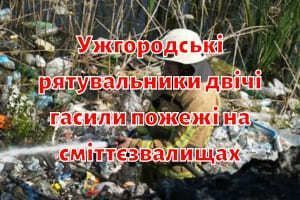 Ужгородські рятувальники двічі гасили пожежі на сміттєзвалищах фото