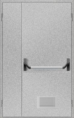 Двері протипожежні з вентиляційною сіткою ДМП ЕІ60-2-2100х1200 "антипаніка", ЄвроСтандарт фото 1