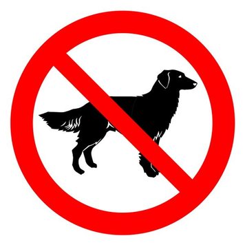 Знак Запрещается вход (проход) с животными d-250 мм пластик ПВХ фото 1 ПОЖСОЮЗ