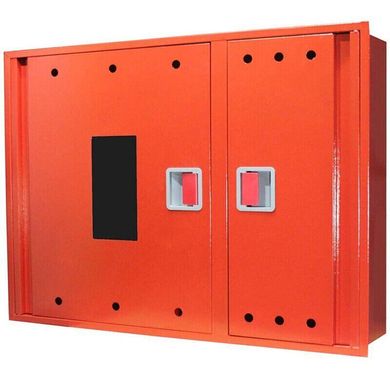 Шкаф пожарный ШП 90/70 В Красный (встроенный, без задней стенки, 900х700х230мм) фото 1