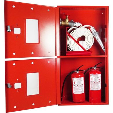 Кран-комплект ЕС-51-1-РС-50 (Шкаф пожарный ШП-60/120-НС Красный) + 2 огнетушителя ВП-5 и ВП-6 фото 1