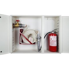 Кран-комплект ЕС-51-1-РС-50 (Шкаф пожарный ШП-80/60-НС Белый) + 1 огнетушитель ВП-5 фото 1