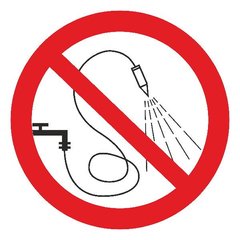 Знак Забороняється розбризкувати воду d-250 пластик ПВХ фото 1